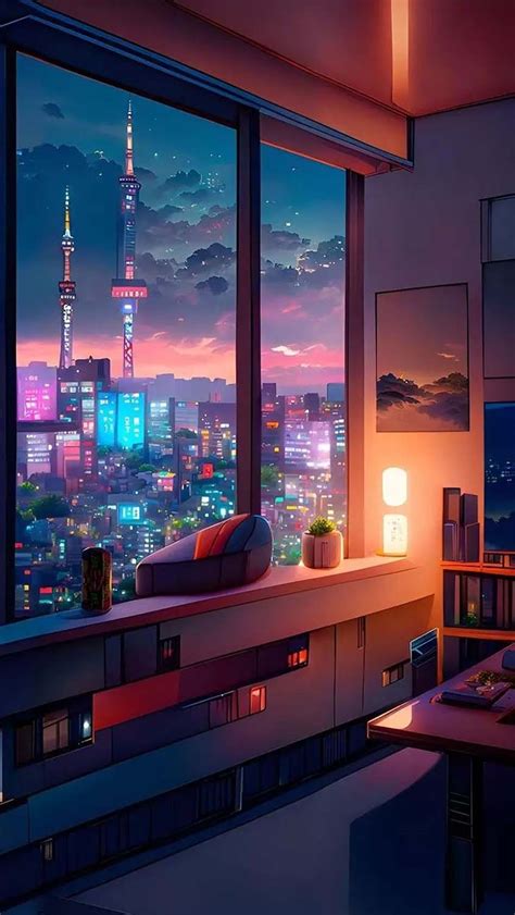 Living Rom Night Window View iPhone Wallpaper HD - iPhone Wallpapers