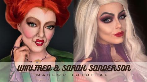 Winifred Sanderson Sarah Sanderson Easy Makeup Tutorial Youtube