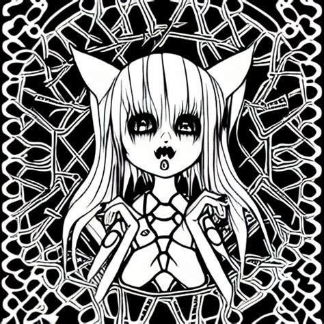 Creepy Kawaii Pastel Goth Coloring Book For Adults · Creative Fabrica