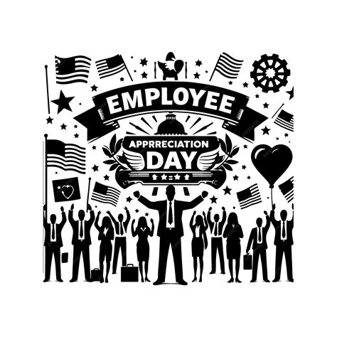 Premium Vector Employee Appreciation Day Silhouette Vector