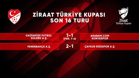 TFF on Twitter Ziraat Türkiye Kupası Son 16 Turu nda dün oynanan