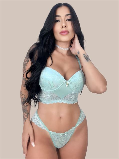 Conjunto De Lingerie Sensual Bojo E Calcinha Em Renda Amora Shopee Brasil