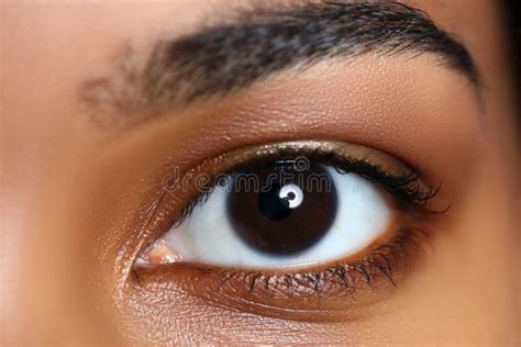 Black Woman Wide Opened Left Eye Stock Image - Image of look, iridology: 166490159