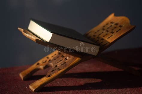 The Quran Is Placed On The Plank In The Mosque Stock Image Image Of