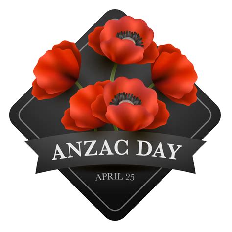 Anzac Day Vector Png Images Anzac Day Label Anzac Day Event Flower