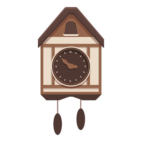 Funny Cuckoo Clock Icon Cartoon Vector Wall Time 14293066 Vector Art