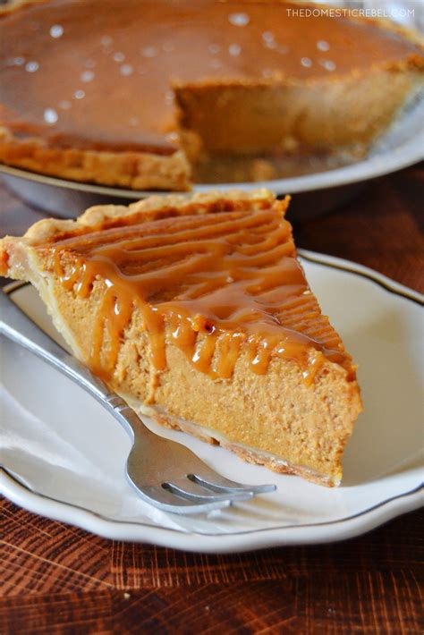 Salted Caramel Pumpkin Pie The Domestic Rebel