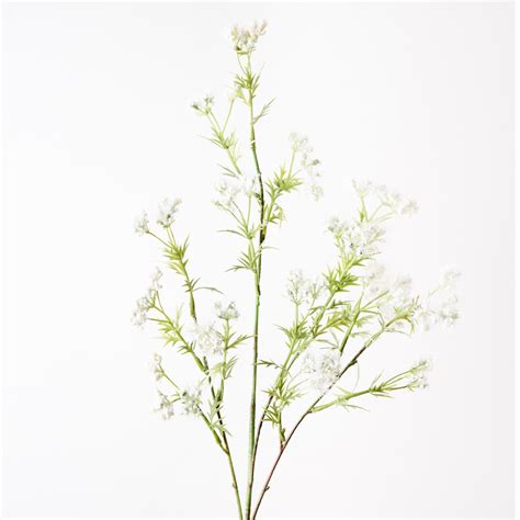 Artificial Flowering Berry Spray White 68cm Desflora