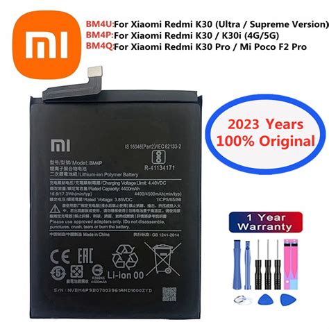 Bm4u Bm4p Bm4q Original Battery For Xiaomi Redmi K30 Pro Mi Poco F2 Pro Redmi K30