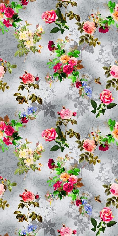 Seamless Beautiful Vintage Floral Pattern With Abstract Digital Floral