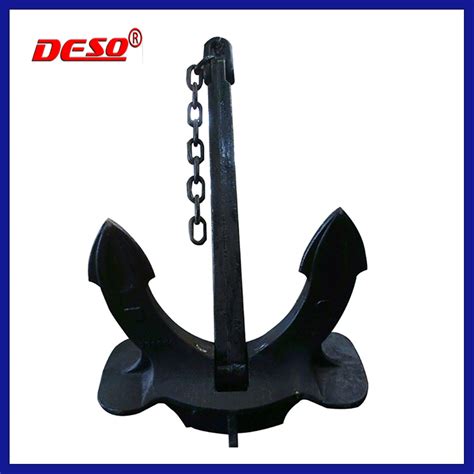 Black Marine Boat Chain Anchor Carbon Steel Heavy Duty Ship Hall