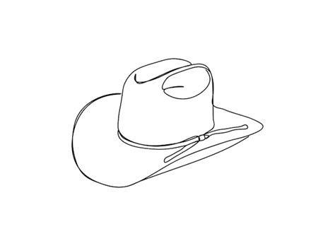 Premium Vector Hat Single Line Art Drawing Continues Line Vector