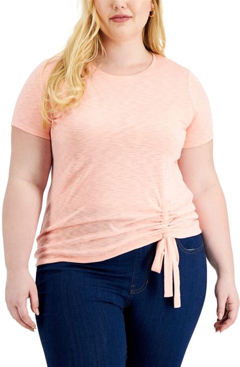 Inc International Concepts Plus Size Ruched Top Created For Macys