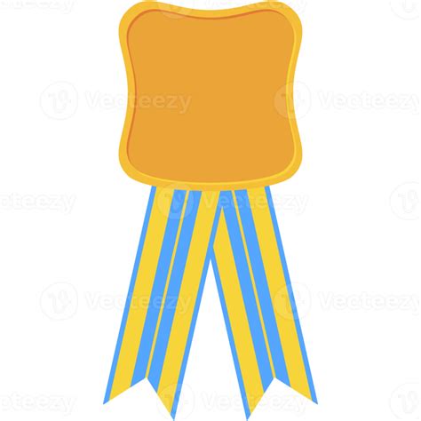 Award Ribbon Blank Medal Gold Basic Shape Png