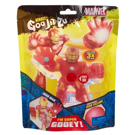 Action Figure Homem De Ferro Iron Man Heroes Of Goo Jit Zu Marvel