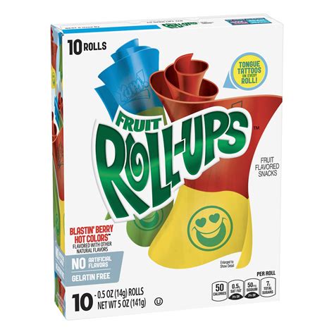 Fruit Roll Ups Blastin Berry Hot Colors Fruit Flavored Snacks 10 0 5 Oz 10 Ea Box 10 Ct Shipt