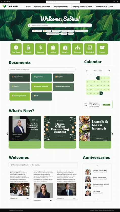 Modern Sharepoint Intranet Site Examples For Origami In