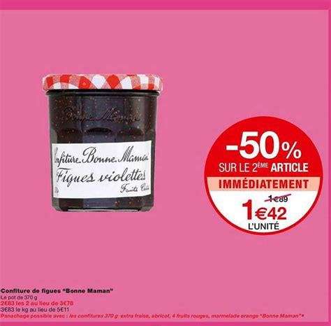 Promo Confiture De Figues Bonne Maman Sur Le Me Article Chez