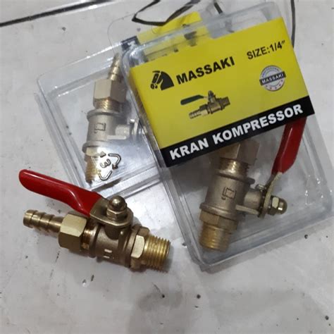 Jual Ball Valve Stop Kran Keran Kompressor Angin Massaki Ukuran Drat 1