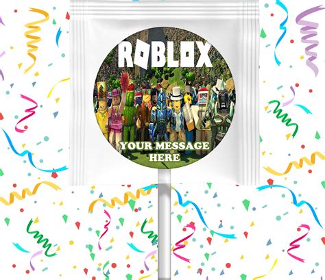 Roblox Lollipops Party Favors Personalized Suckers 12 Pcs Partycreationz