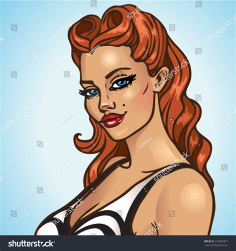 Beautiful Sexy Girl Vector Illustration 스톡 벡터 로열티 프리 103003817