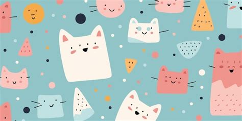 Premium AI Image A Collection Of Cute Cats And Ice Creams