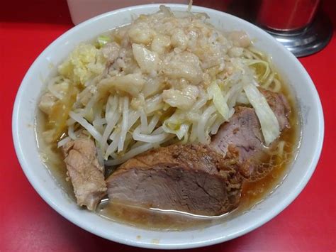 『小ラーメン（800円）麺固めヤサイニンニクアブラ』ラーメン二郎 上野毛店のレビュー ラーメンデータベース