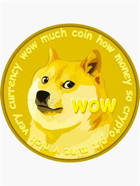 Doge Coin Logo Sticker For Sale By Tonyp Store Redbubble