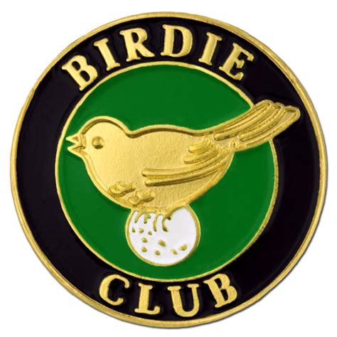 Pinmarts Birdie Club Golf Golfing Enamel Lapel Pin Ebay