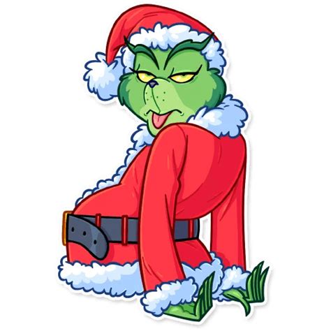 Набор стикеров для Telegram «Гринч» | Garabatos de navidad, Grinch ...