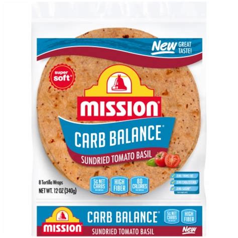 Mission Carb Balance Low Carb Sundried Tomato Basil Tortilla Wraps 8