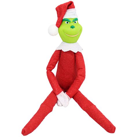 Buy Grinch Elf On The Shelf Doll Christmas Suffed Plush Toy Red Green