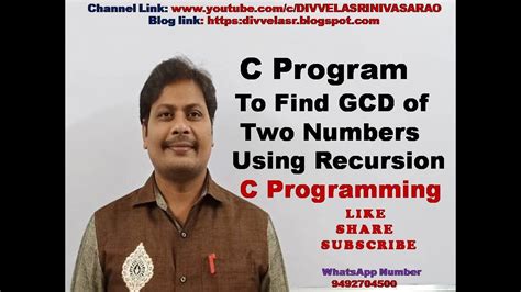 C Program To Find GCD Of Two Numbers Using Recursion GCD Of Two