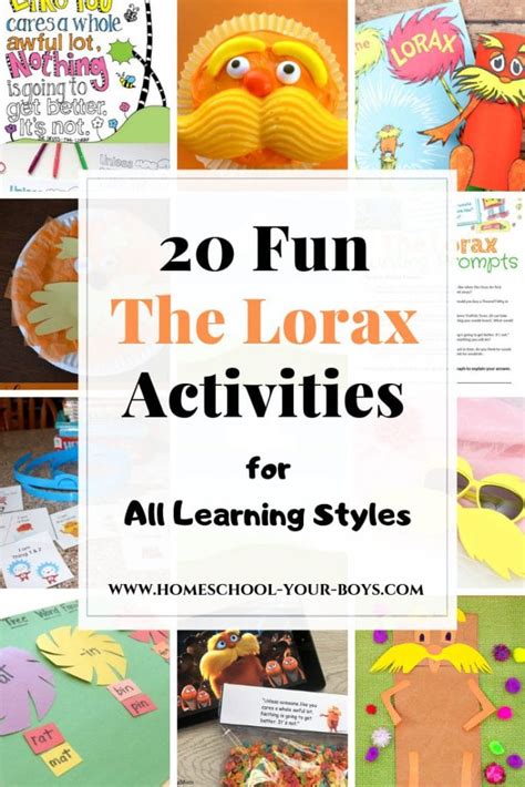 20 Fun The Lorax Activities For All Learning Styles Homeschool Your Boys