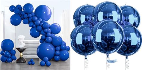 Amazon Partywoo Royal Blue Balloons Pcs And Pcs Blue Foil