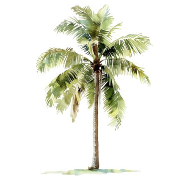 Decorative Watercolor Painting Of Palm Tree Art Painting Palm Tree