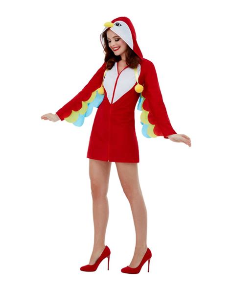 Parrot Costume Dress With Hood For Adults Horror