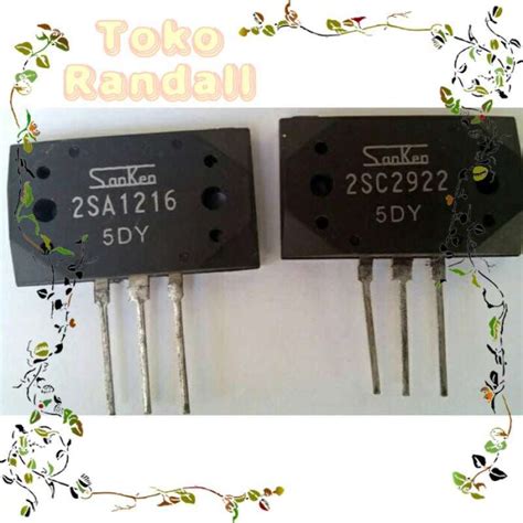 Jual Transistor Sanken Original JAPAN 2SC2922 2SA1216 5DY 2SC2922