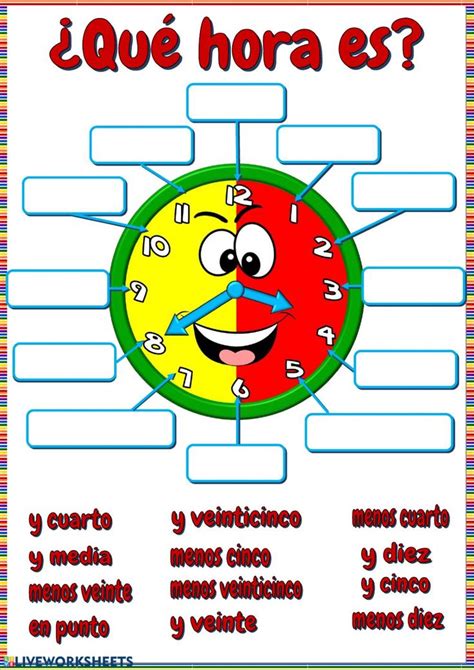 La Hora En Espanol Ejercicios