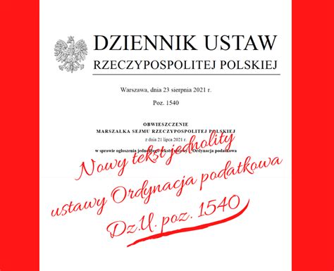 Tekst Jednolity Archives Podatkowy Referat