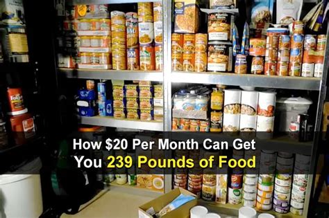 How 20 Per Month Can Get You 239 Pounds Of Food