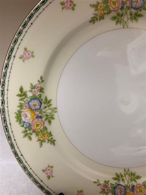 Vintage Meito Hand Painted Floral Dinner Plate Piece Set Etsy