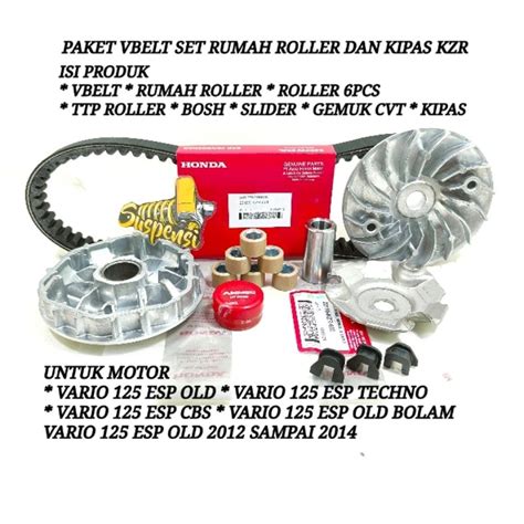 Jual PAKET VANBELT VBELT RUMAH ROLLER SET VARIO TECHNO CBS 125 VARIO