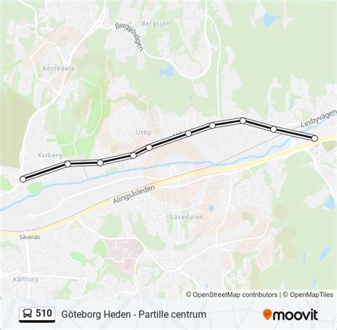 510 Route Schedules Stops Maps Göteborg Bellevue Updated