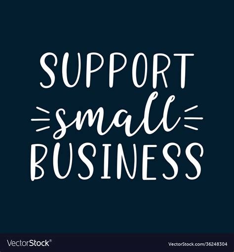 Hand Sketched Support Small Business Quote Vector Image