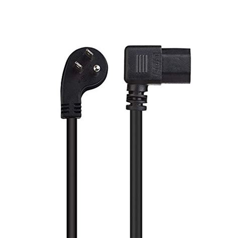 Cable Matters 2 Pack 16 Awg Low Profile Right Angle Power Cord Power