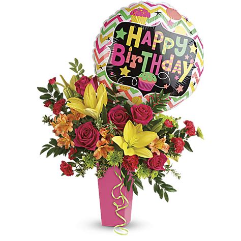 Birthday Bash Bouquet Deluxe From Teleflora