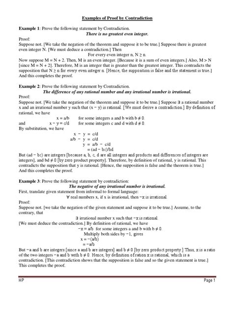 Mathematical Proofs by Examples | PDF | Rational Number | Mathematical ...