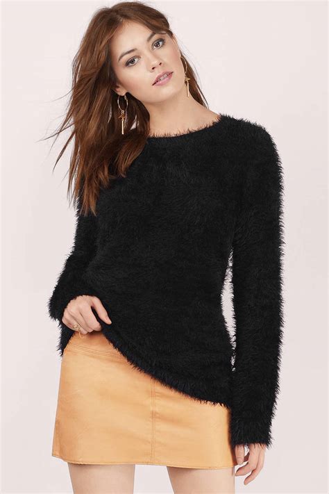 Black Sweater Black Sweater Eyelash Knit Sweater Sweater 15