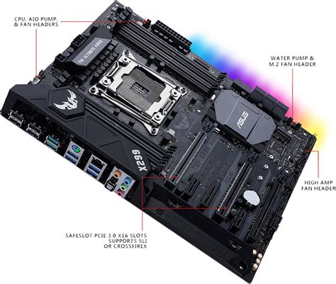 Asus Tuf X299 Mark 2 Lga 2066 Atx Motherboard For Intel Core I9 And I7